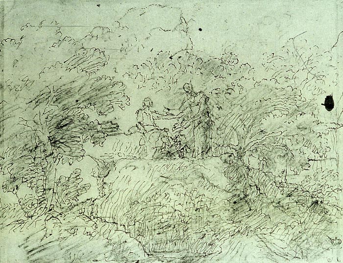 poussin_ nicolas_ zwei eremiten in einer landschaft_ um 1660
